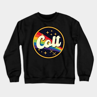 Colt // Rainbow In Space Vintage Style Crewneck Sweatshirt